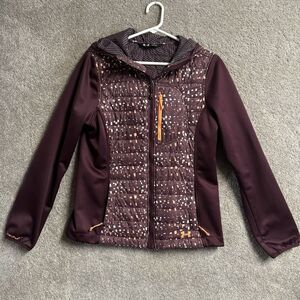 Under Armour Coldgear Infrared Winter Jacket Womens Small Burgundy Fitted Warm